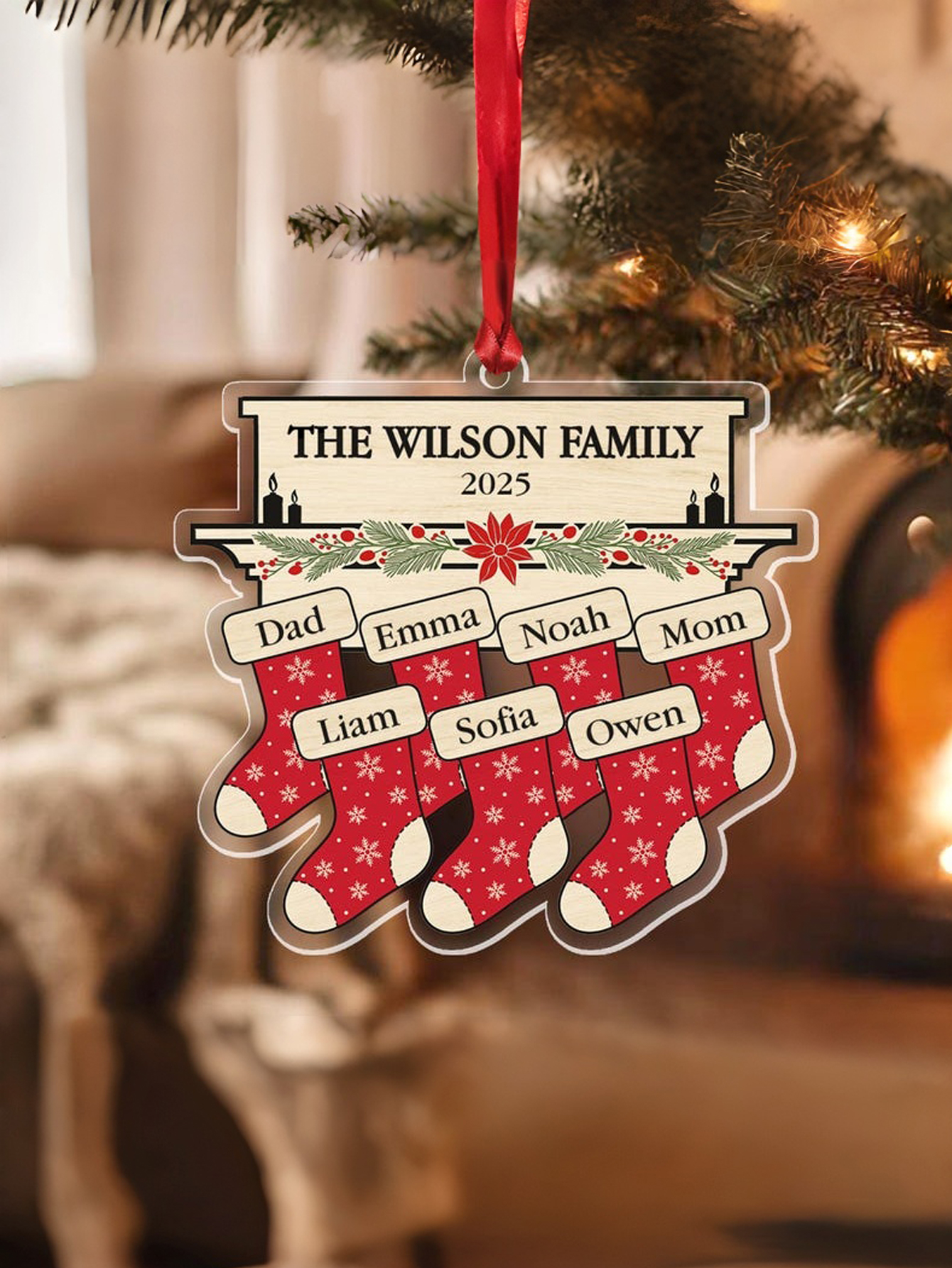 2025 Personalized Home Christmas Acrylic Decorations